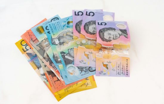 Assorted collection of Australian bank notes.